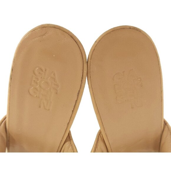 Gia Borghini Gia 17 Heeled Sandals Size 40 10 Women's Tan $495 - Picture 8 of 11
